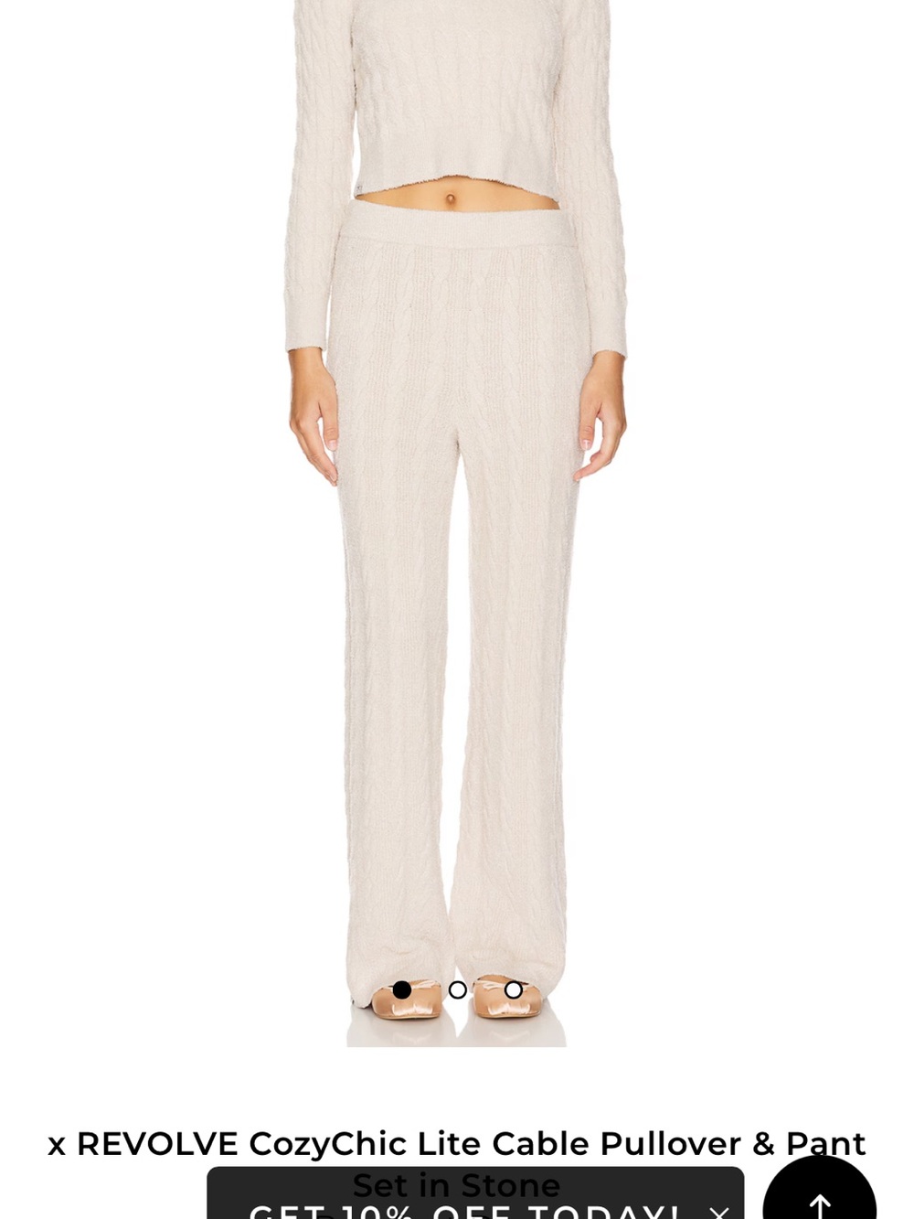x REVOLVE CozyChic Lite Cable Pullover & Pant Set in Stone